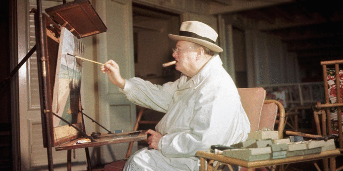Winston Churchill painting