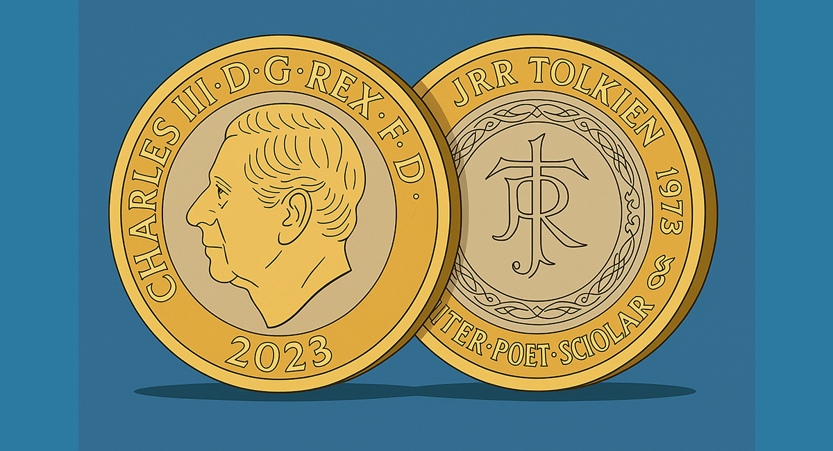 commemorative coin with the face of j. r. r. tolkien