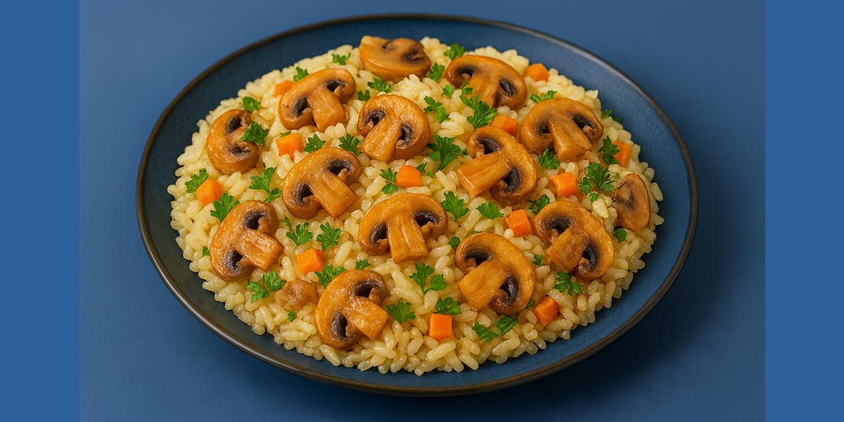 Bulgarian rice with mushrooms