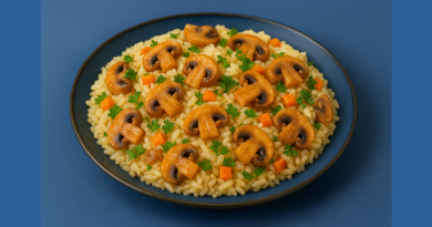 Bulgarian rice with mushrooms