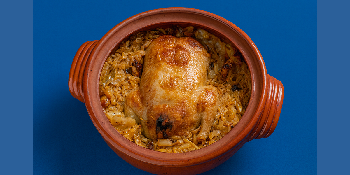 Traditional Bulgarian roasted duck