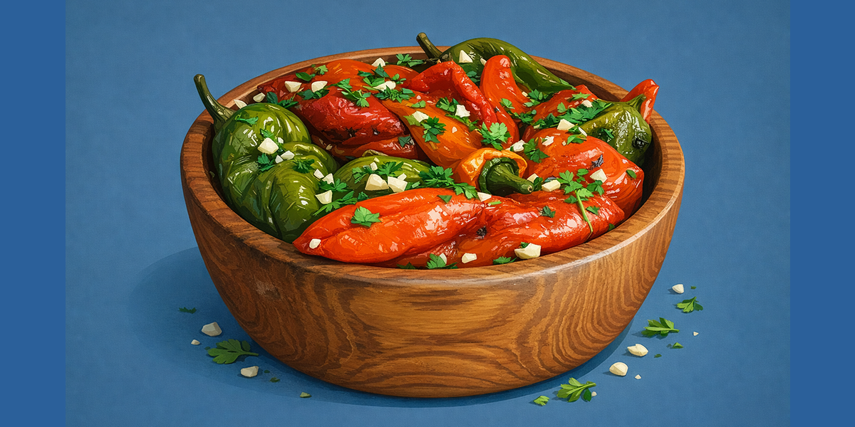 bg Roasted Pepper Salad with Garlic