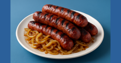 bg baked sausage with onions