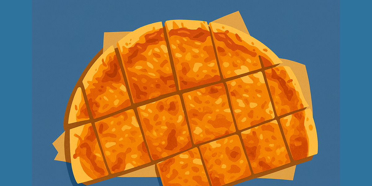 Pizza squares as the perfect appetizer
