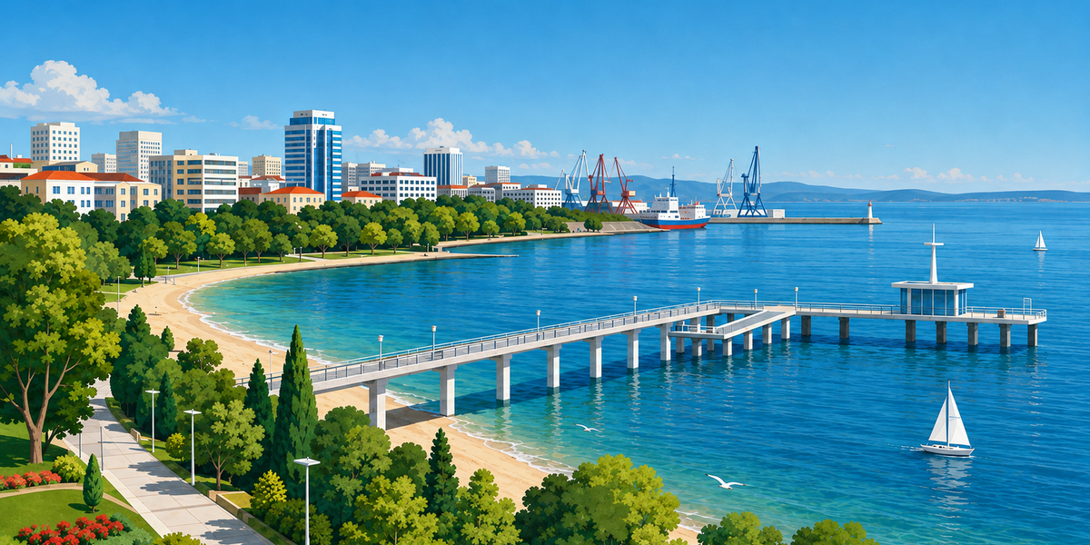 Sunlit Burgas Waterfront Panorama